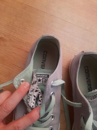 Converse grises y verdes - Talla 35