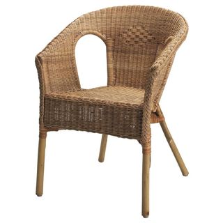 4 Sillones en ratán y bambú 