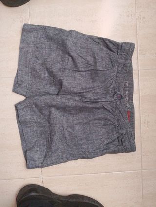 Pantalón corto Boboli lino azul marino