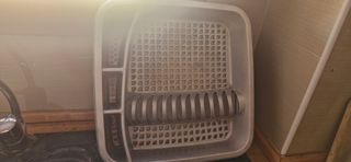 Escurridor de platos gris 