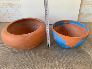 6 Macetas de Terracota Decoradas