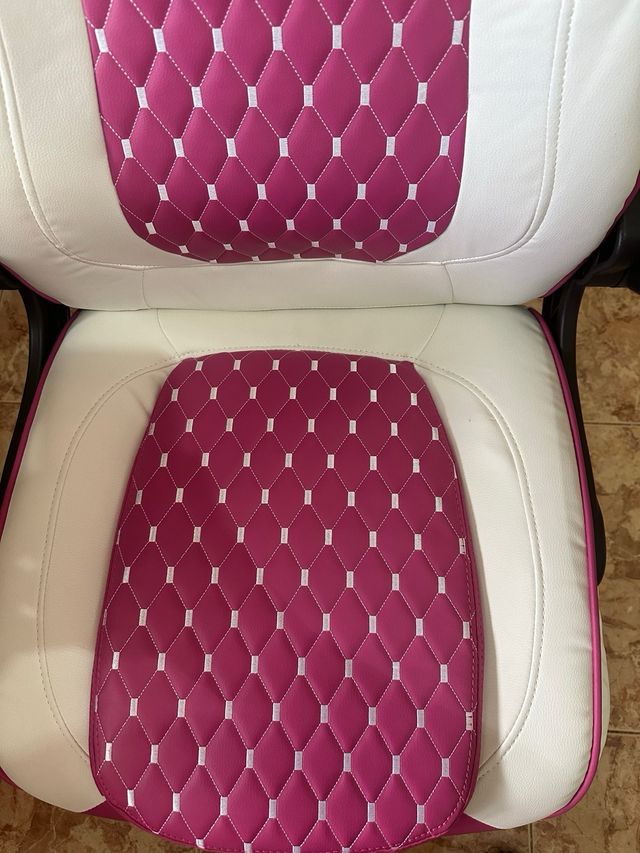 Silla Escritorio Gaming Rosa y Blanca
