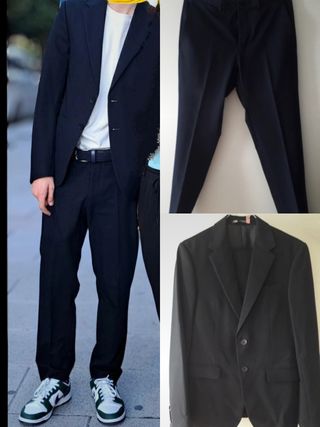 Traje Zara azul marino 