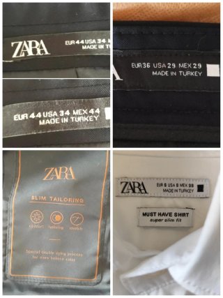 Traje Zara azul marino