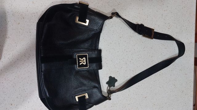 Borsa Rossini in vera Pelle  Nera