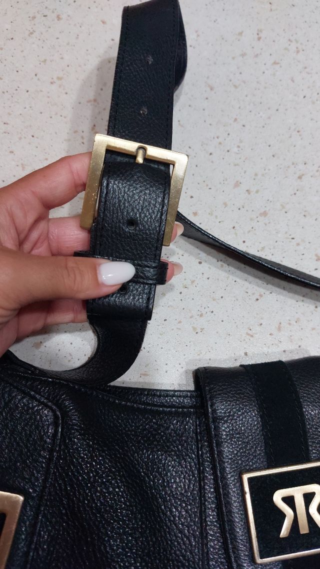 Borsa Rossini in vera Pelle  Nera