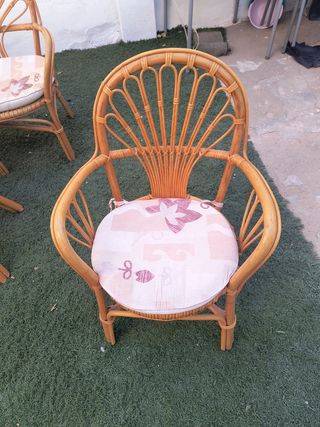 Juego de jardín de mimbre
