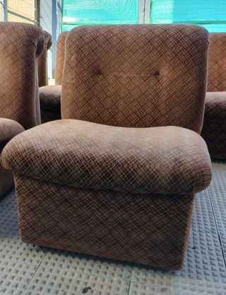 Conjunto 5 sofás modulares individuales vintage 