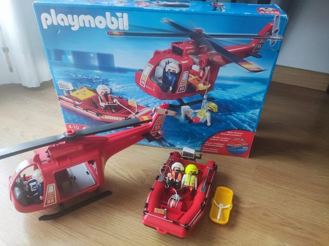 Playmobil Rescate Marítimo Helicóptero y Barco