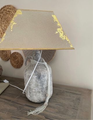 Lampada da tavolo Maison du Monde beige/oro