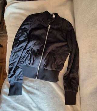 Chaqueta Bomber Dividida H&M Negra