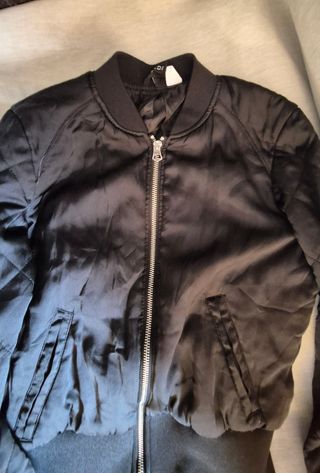 Chaqueta Bomber Dividida H&M Negra