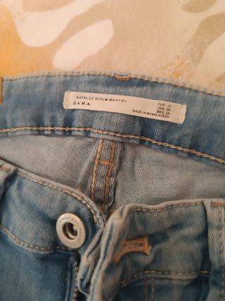 Pantalón vaquero pitillo Zara T.36