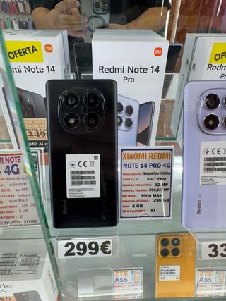 Xiaomi Redmi Note 14 Pro 4G Negro 256GB