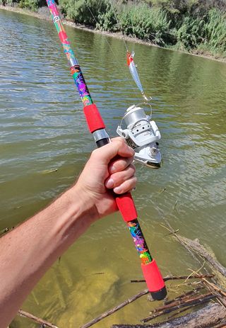 Equipo pesca, Caña Spinning, carrete 