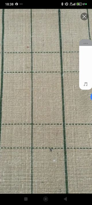 Tappeto in sisal beige/verde in fibra naturale al 100%