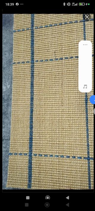 Tappeto in sisal beige/verde in fibra naturale al 100%