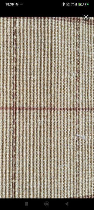 Tappeto in sisal beige/verde in fibra naturale al 100%