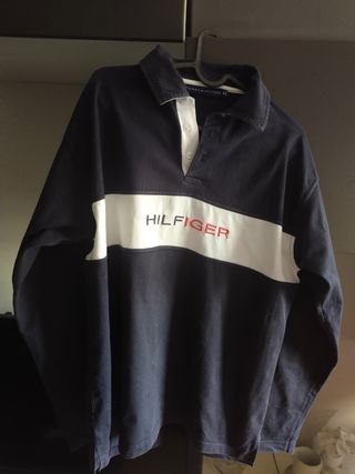 Polo Tommy Hilfiger Azul y Blanco
