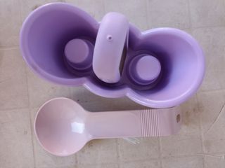 Portabicchieri e poggia mestolo viola