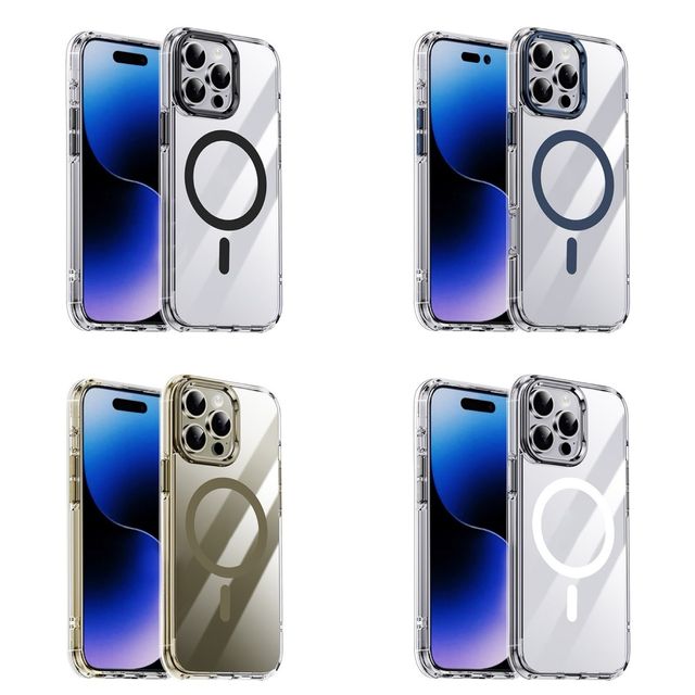 Custodia per fotocamera metallizzata oro/argento per iPhone