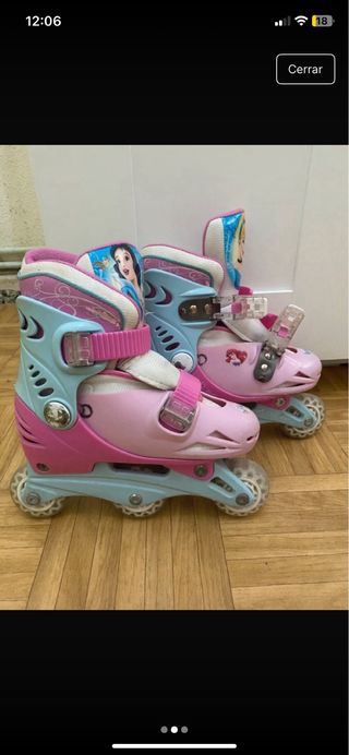 Patines infantiles rosas y azules