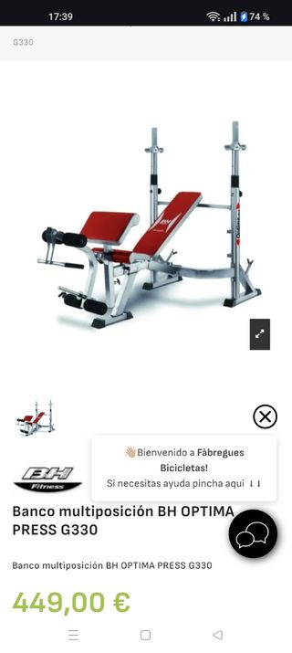 Banco multiposición BH OPTIMA PRESS G330