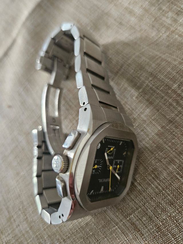 Reloj Breil Cronógrafo Negro y Plateado Nuevo