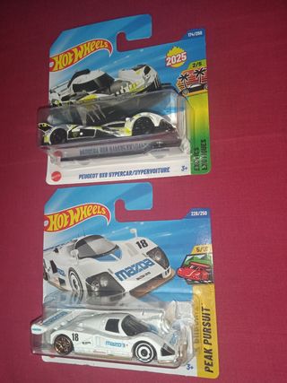 Hot Wheels Mazda 787B y Peugeot 9X8