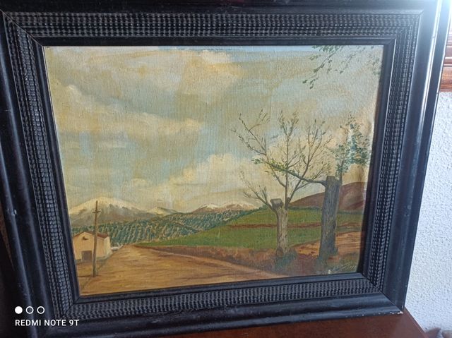 Cuadro Óleo 1953 Paisaje Montañoso