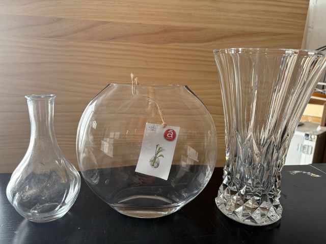 3 Jarrones de cristal