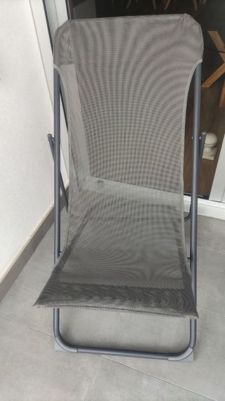Hamaca Plegable Jardín/Terraza/Balcón Negra y gris