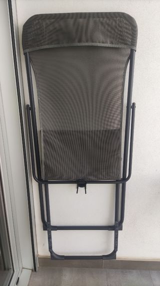 Hamaca Plegable Jardín/Terraza/Balcón Negra y gris