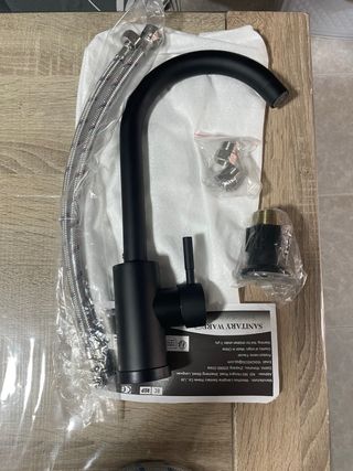 Grifo Monomando Negro Cocina