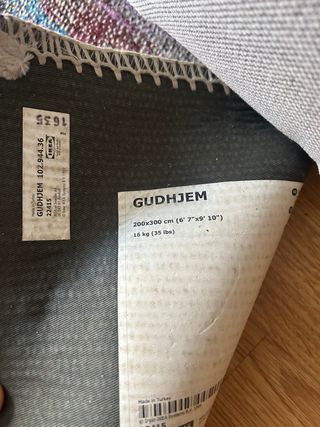 Tappeto GUDHJEM a pelo corto 70% cotone, 15% lana