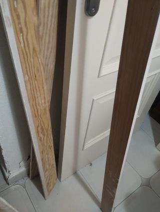 Puerta interior madera lacado blanco