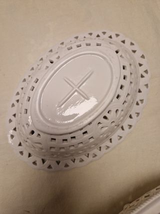 Centro de mesa porcelana calada