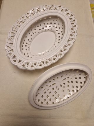 Centro de mesa porcelana calada