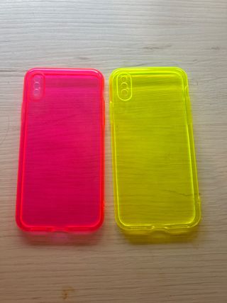 Fundas iPhone XR Neón Rosa y Amarillo
