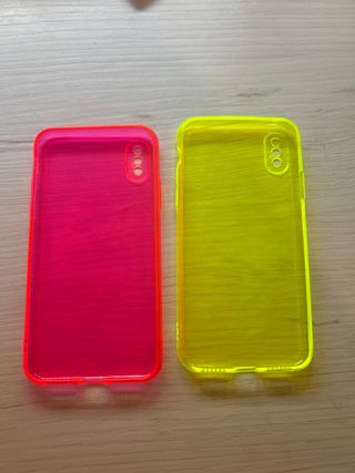 Fundas iPhone XR Neón Rosa y Amarillo