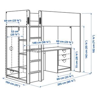 Litera IKEA SMÅSTAD Blanca