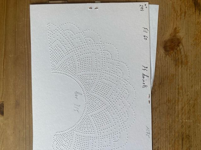 Patrón bolillos abanico