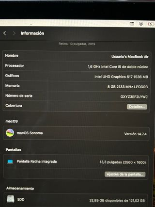 MacBook Air 13” Retina (2019) Plata