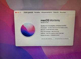 MacBook Air 13 2015 Plata i5 8GB 256GB