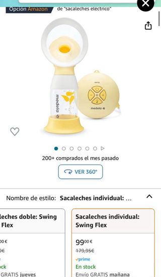 Sacaleches individual Medela Swing Flex
