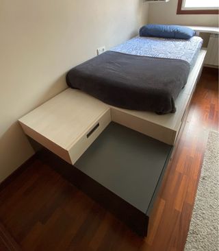 Cama nido doble, colchones incluídos.