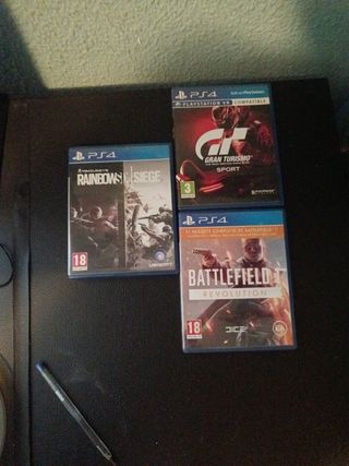 GT sport , Rainbow six y Battlefield 1