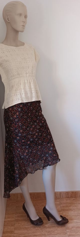 Falda estampada floral