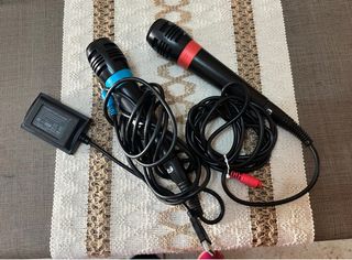 Micros SingStar PS2 con adaptador