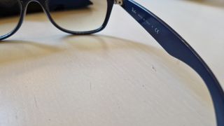 Ray-Ban New Wayfarer Marrón y azul interior 